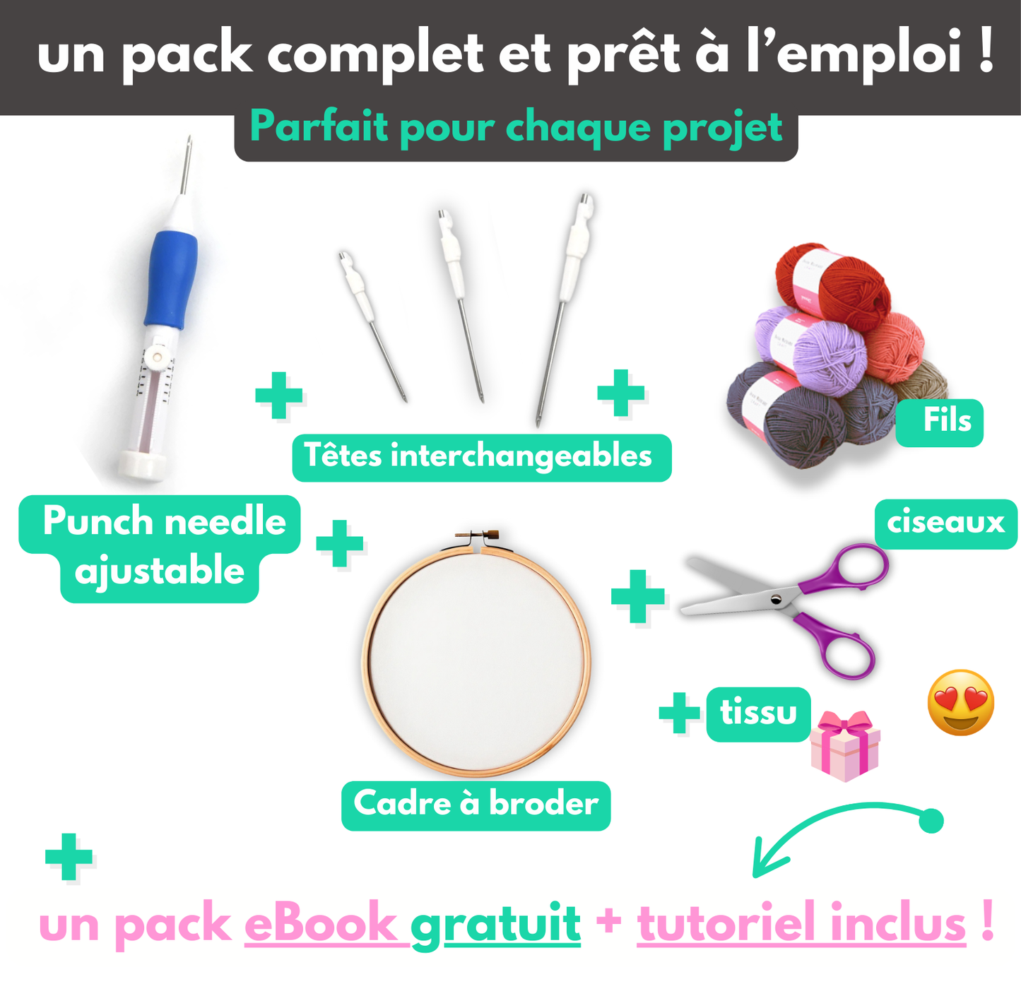 Kit Punch Needle Transformez votre Stress en Art
